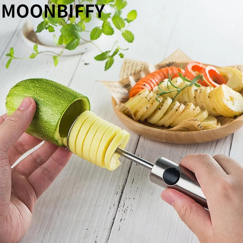Спиральный резак для овощей, сердечники для фруктов, приспособления для косточек семян, инструменты для томатов, баклажанов, оранжевых, кухонные принадлежности, аксессуары