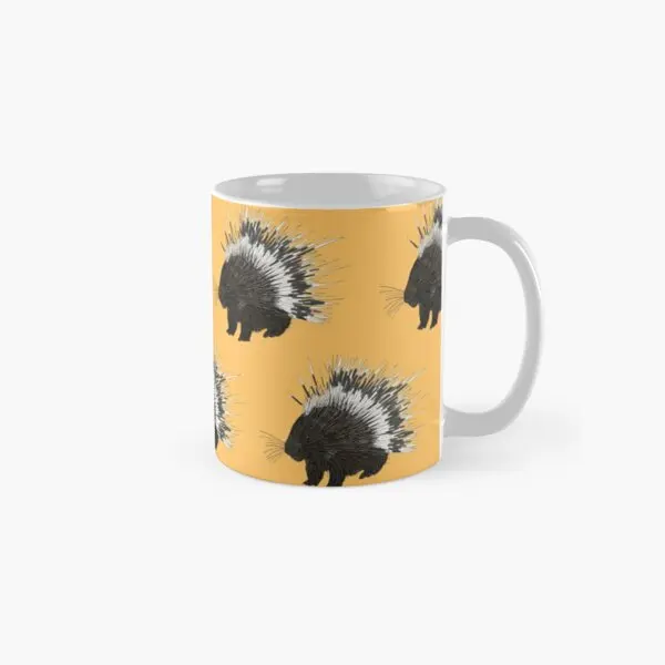 

Потрясающая классическая кружка Porcupine, дизайнерская круглая ручка для чая, подарки, посуда для напитков, простая чашка с принтом, фотография...