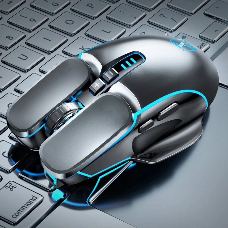 

2400 DPI Ergonomic M215 Gaming Mouse Rechargeable Wireless Mouse 6 Keys RGB LED Mouse For Laptop Computer