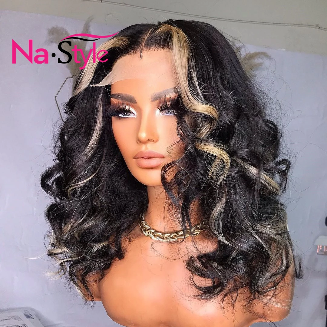 

Blonde Lace Front Human Hair Wigs Highlight Lace Frontal Wigs For Woman Colored Short Wigs Human Hair Deep Wave Frontal Wig