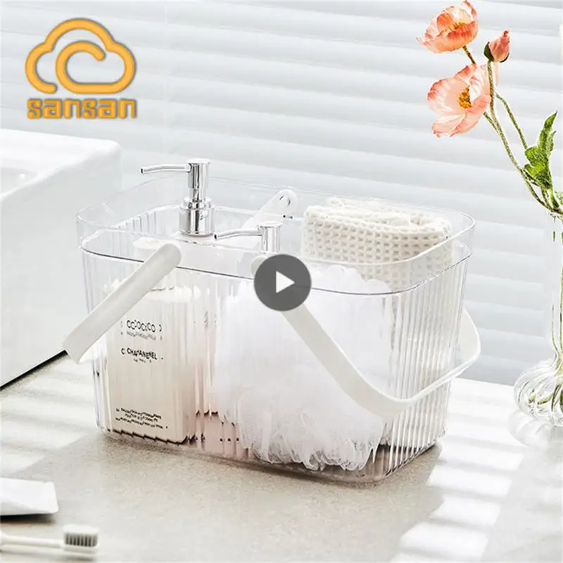 

Save Space Easy To Clean Ins Transparent Multi-color Optional Nordic Style Dustproof And Waterproof Bath Storage Basket Fashion