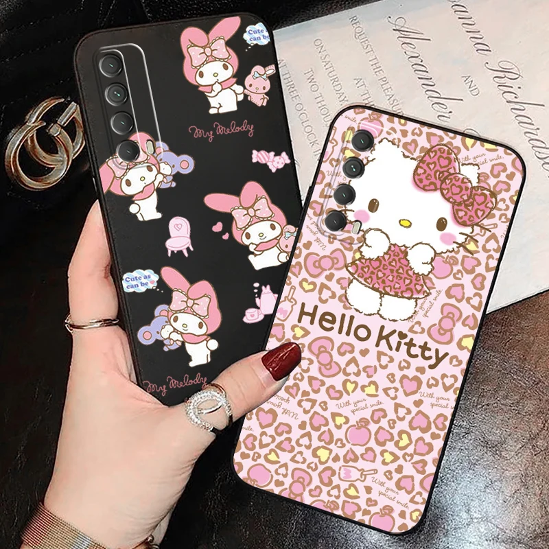 

Hello Kitty TAKARA TOMY Phone Case For Huawei P Smart Z 2019 2020 2021 P40 P30 P20 P10 Lite 5G Soft Funda Carcasa Black Coque