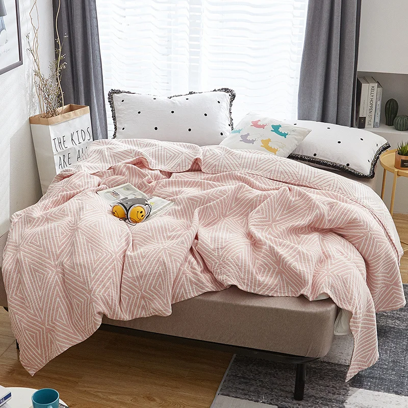 

Хлопок Марля Муслин Одеяло для удобная кровать для взрослых и детей Детское стеганое одеяло, летняя классная дышащая кондиционер Одеяло s п...