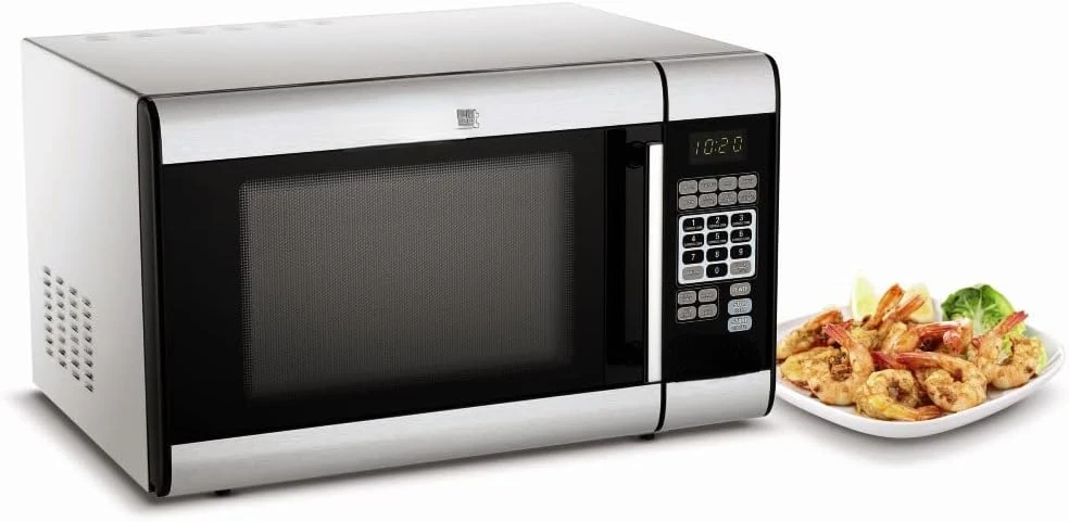 

1-Cubic-Foot Stainless Steel Microwave Oven, Brushed Chrome