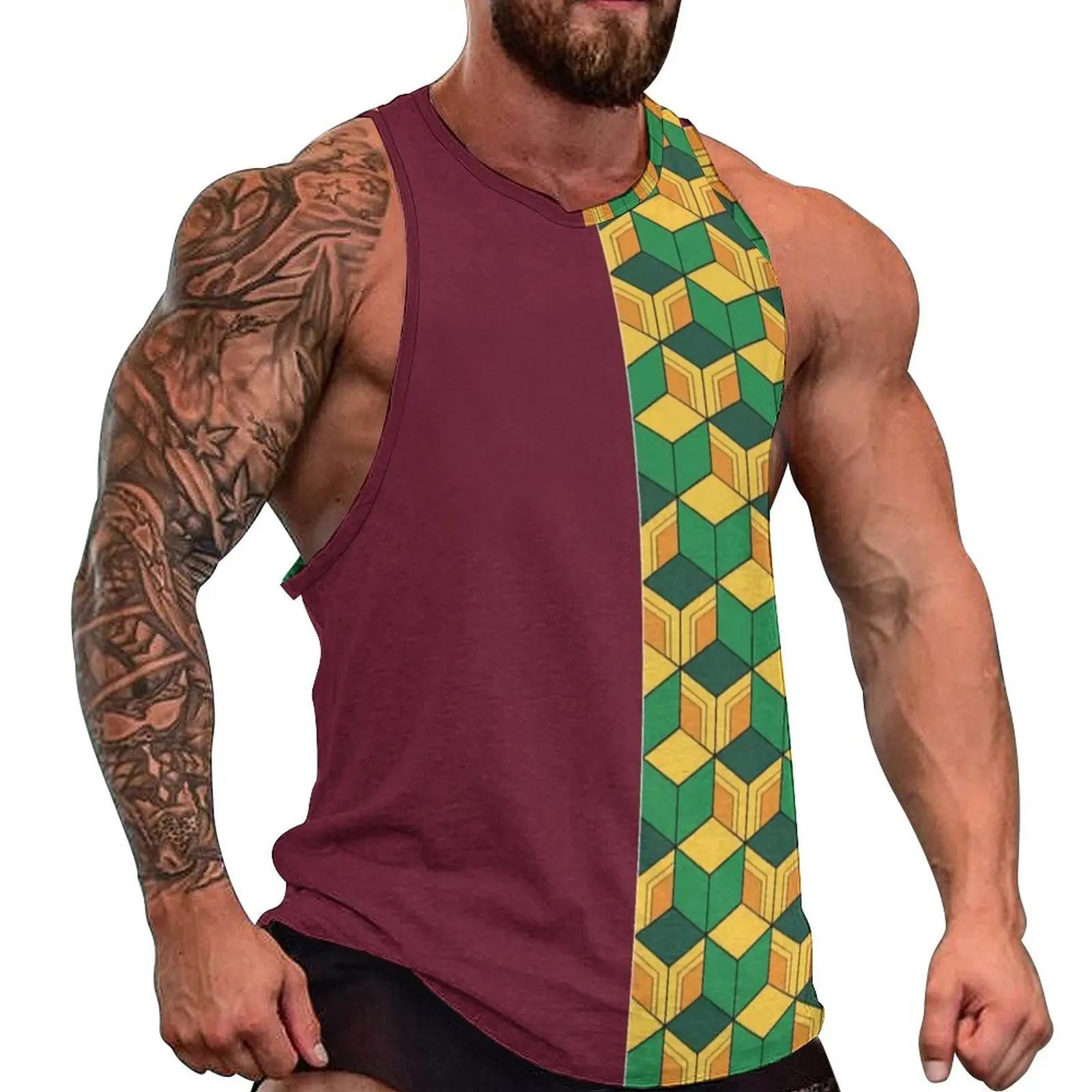 

Топ Giyu Tomioka с рисунком, мужские топы с рисунком, летние дизайнерские безрукавные безрукавки большого размера