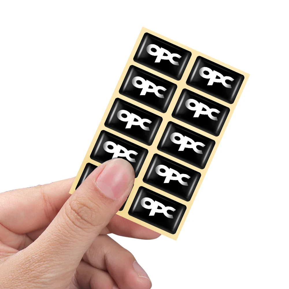 

10 шт. рулевое колесо 3D эпоксидный автомобильный Стайлинг аксессуары для Mitsubishi Ralliart Opel OPC Jaguar Daihatsu автомобильный декор интерьера наклейка