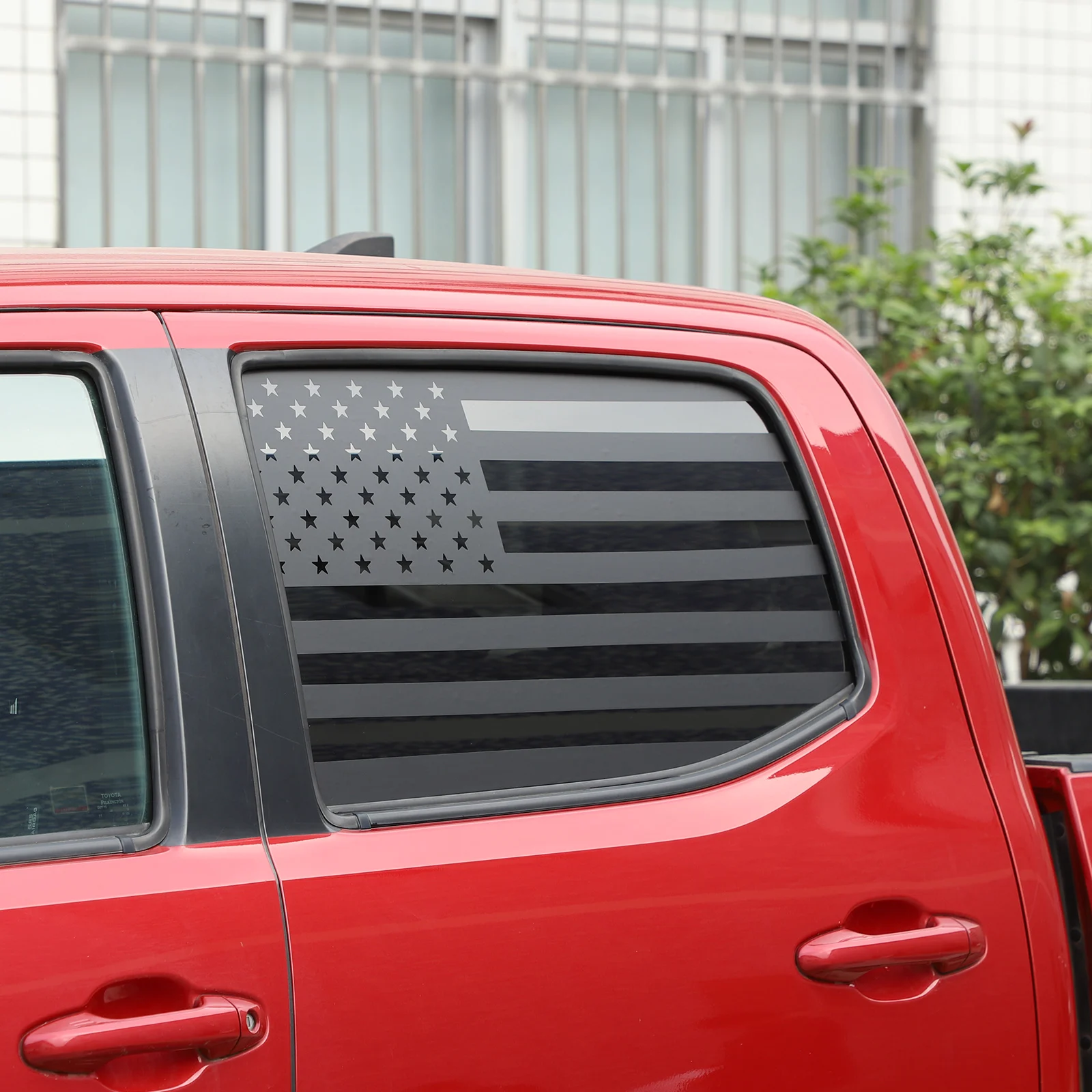 

For Toyota Tacoma 2016-2020 Car Back side window glass Car Rear Side window Pull flower film Stickers Car Accessories
