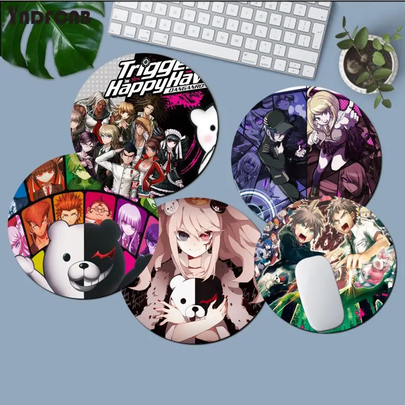 

Danganronpa Mousepad Animation Round Big Promotion Table Mat Student Mousepad Computer Keyboard Pad Games Pad For Gamer Mousemat