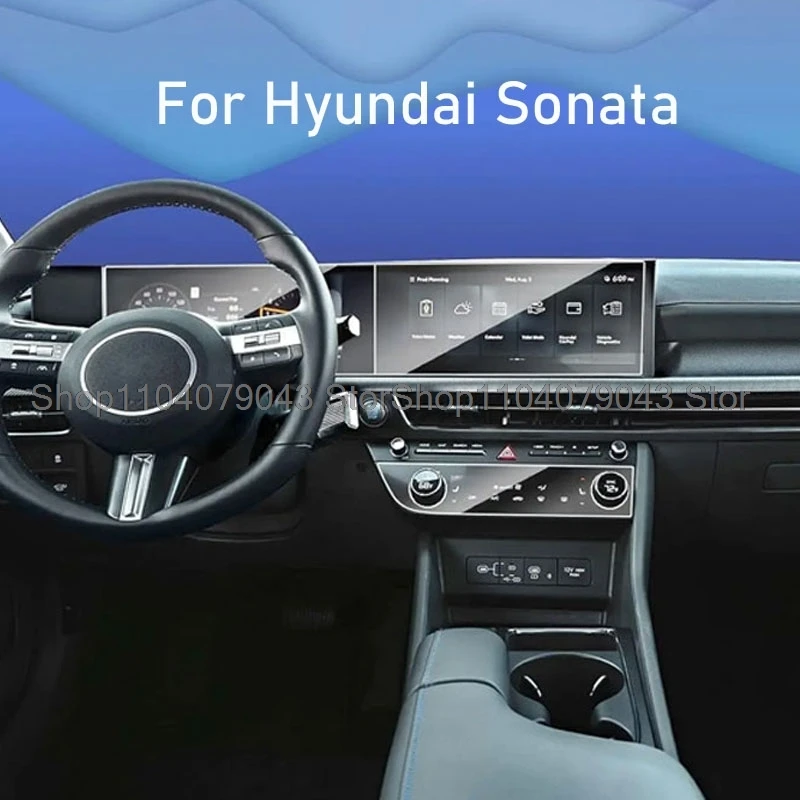 

Защитная пленка из закаленного стекла для Hyundai Sonata 2024 2025 12,3 дюйма, приборная панель, навигация и световой экран переменного тока, защита от царапин