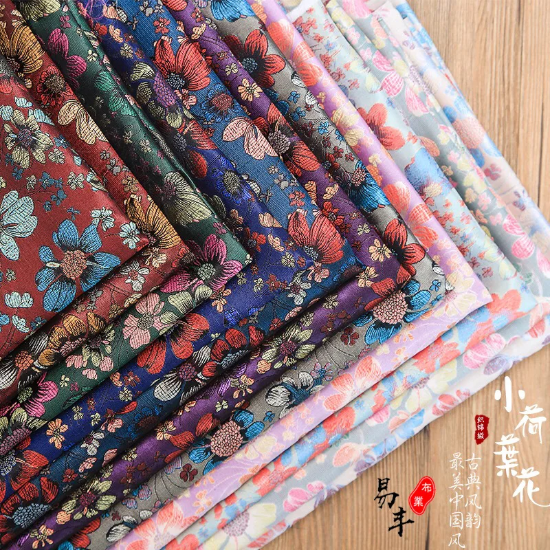 Жаккардовая Дамасская ткань с рисунком в виде листьев, парчовая Ткань для шитья, сумка, подушка, декоративная подушка в китайском винтажном стиле 100x90 см