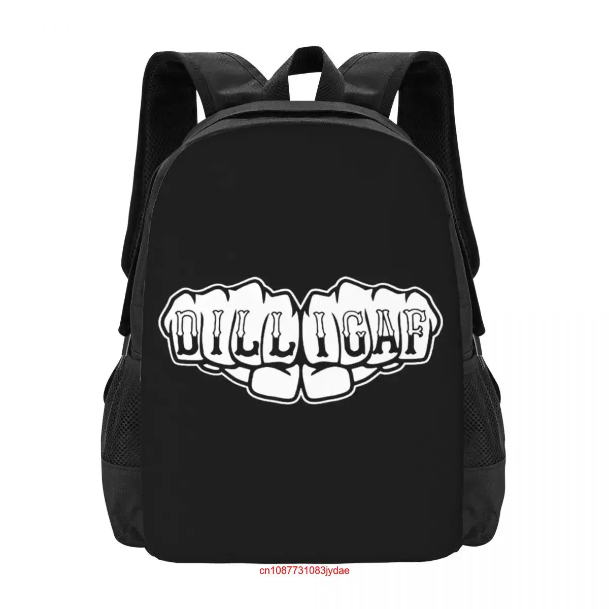 DILLIGAF Fists Knuckle Tattoo Biker Bike рюкзак большой емкости с 3D-принтом