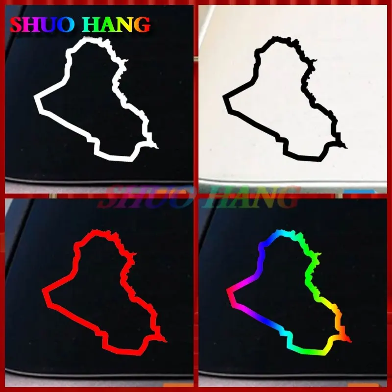 

IRAQ Country Map Sticker Truck Car Window Laptop Vinyl Decal Sticker High-quality Decorative Car Stickers