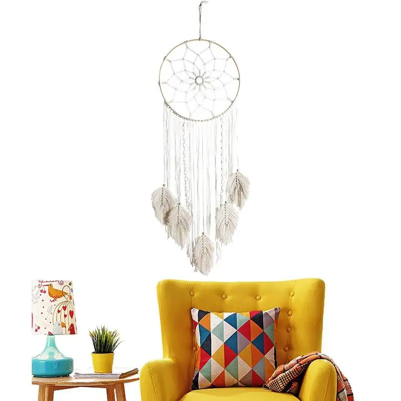 

Богемный Ловец снов, гобелен, плетеный вручную, мягкий настенный подвесной макраме с кисточкой, украшение для дома, спальни, Ловец снов