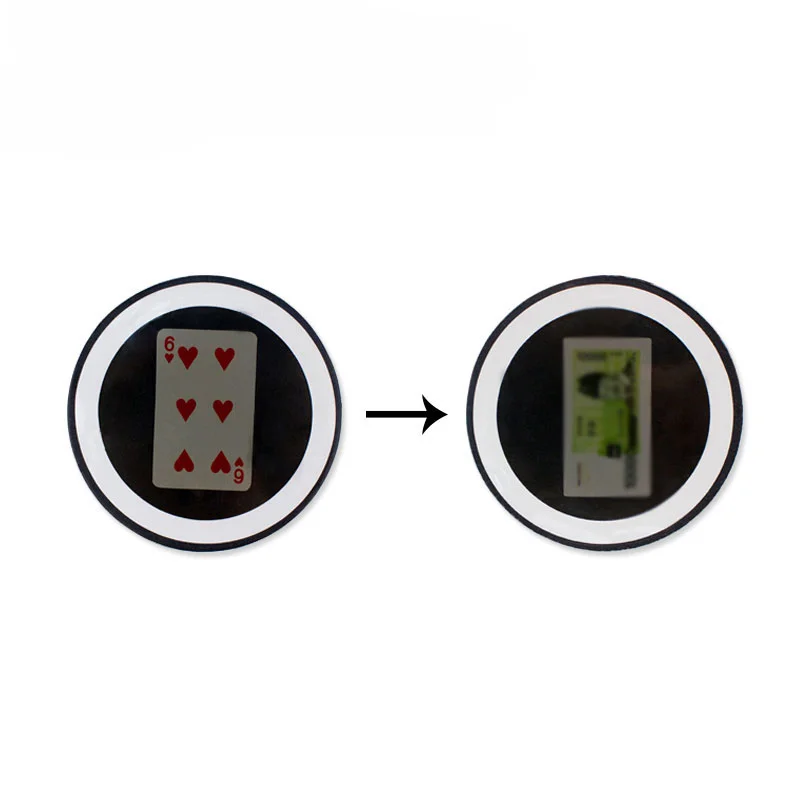

Mirror Poker Card Disappear Magic Gimmick-prop Street Illusion Close-up Interesting Tricks Accessoire