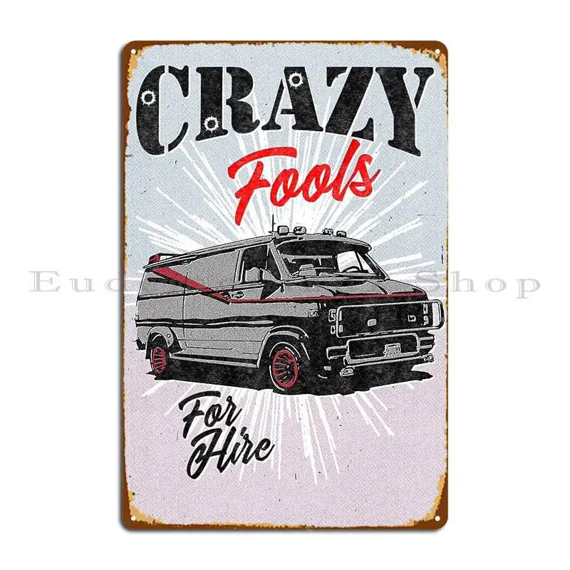 Сумасшедшие дураки для прокат металлическая табличка постер бар клуб