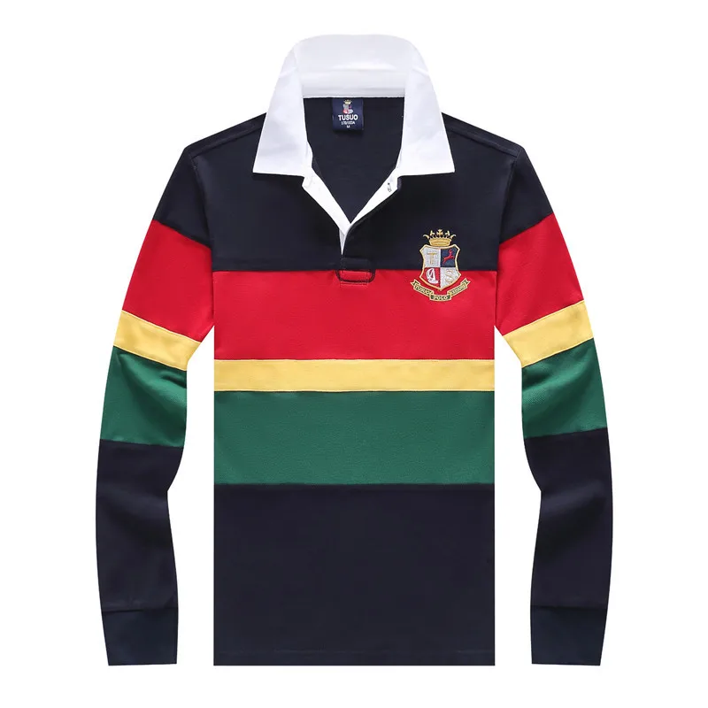 

Winter Luxury Long Sleeve Sports Mens Polo Shirts High Quality Embroidery
