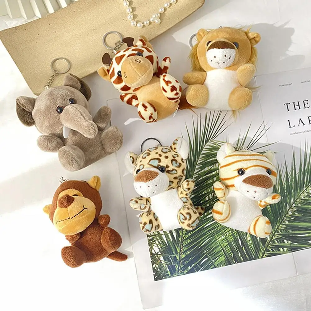 10cm Cute Plush Stuffed Toy Handmade Sitting Animal Keychain Pendant Perfect Gifts For Kids Friends