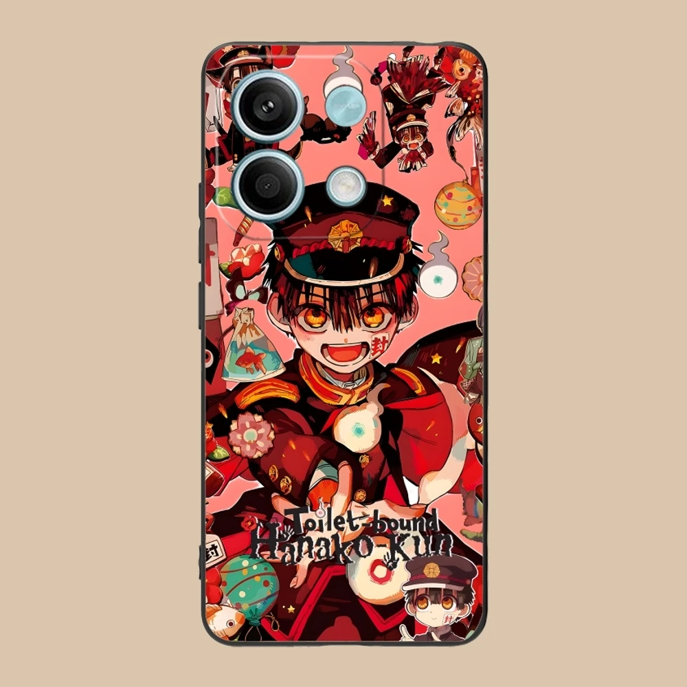 Умный чехол Hanako Kun для мобильного телефона Xiaomi Redmi Note 13 12 11 10 9 8 7 6 S A Pro Lite Plus 5G черный