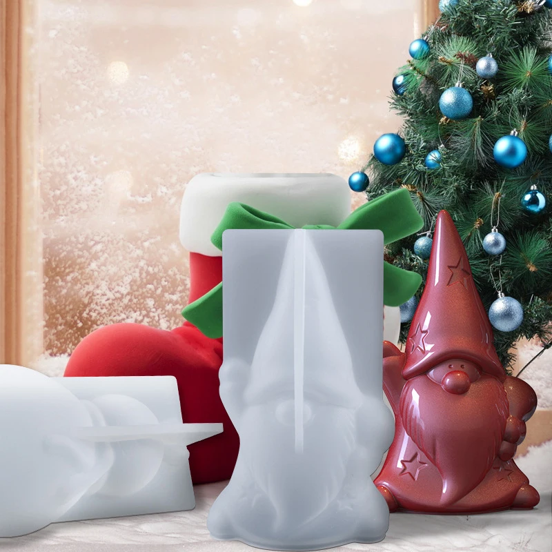 

Новая прозрачная эпоксидная форма «сделай сам», силиконовые формы в виде Санта-Клауса, снеговика, свечи, мыла, рождественской елки, Набор дл...