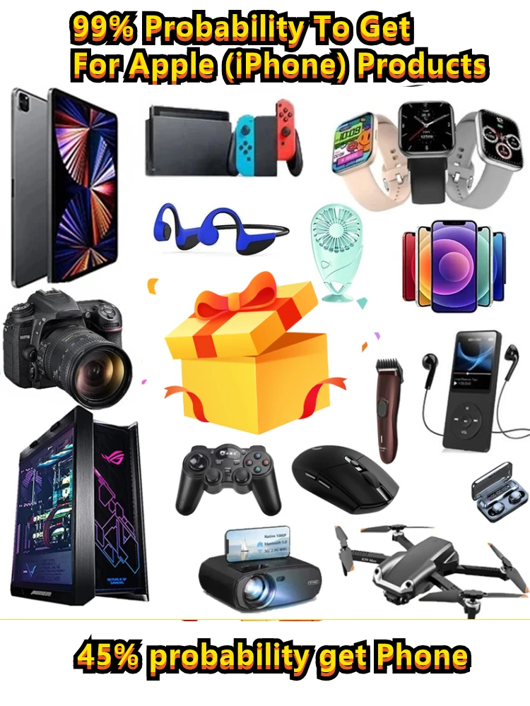 

Lucky загадка 100% Сюрприз подарок больше электронных продуктов умные часы, видеокарта, ноутбук, планшет, Дрон, смартфон, геймпад