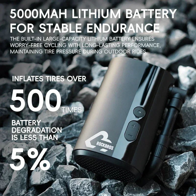 ROCKBROS мини-насос 150psi портативный электрический воздушный насос для езды на