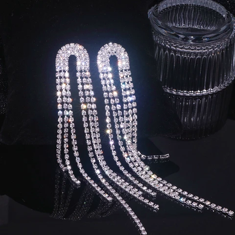 Серьги-капельки ZHUWEI из горного хрусталя