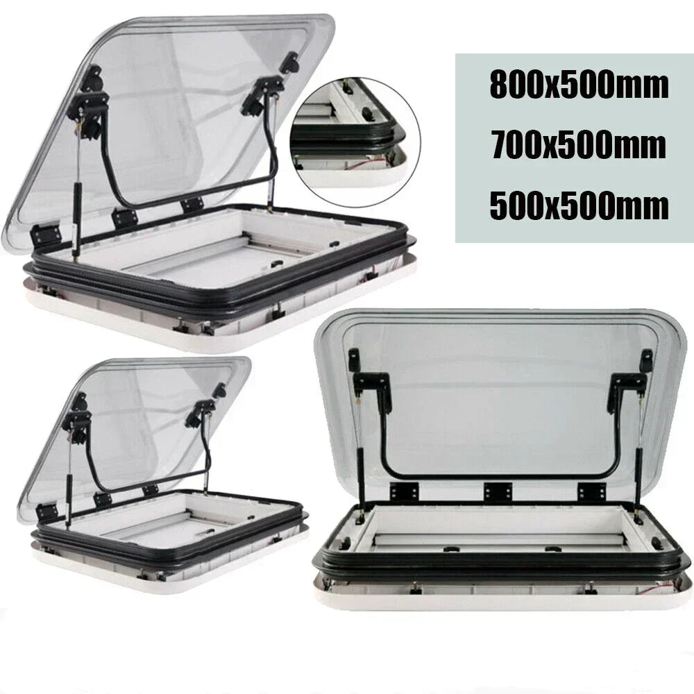 Большой фургон RV Skylight крыша Вентиляционный люк 3 размера с светодиодный 500/700/800x500