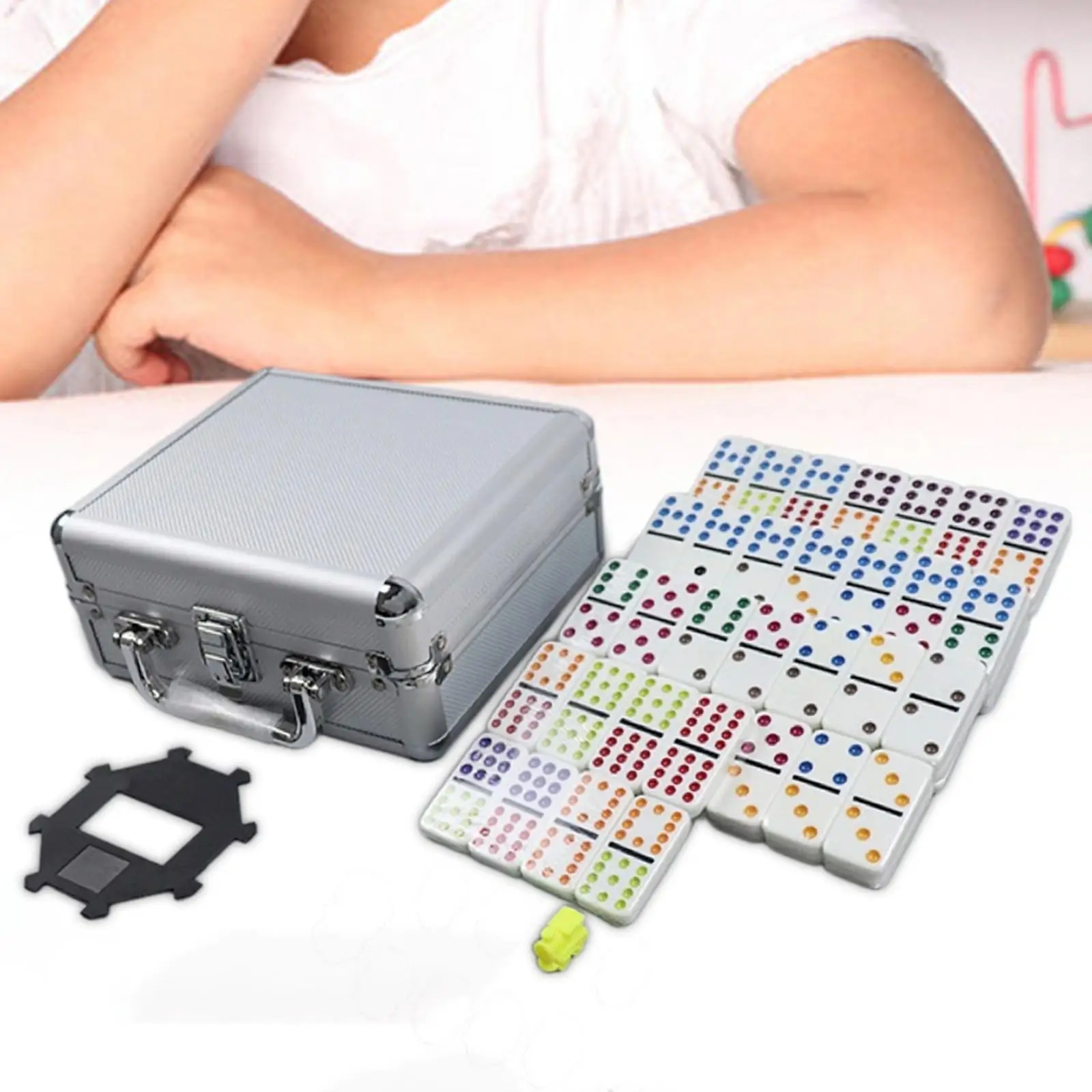 Набор для игры в домино двойное шесть развивающая игрушка 91 плитка настольная