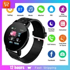 Смарт-часы 119 Plus для фитнеса, мужские и женские Смарт-часы с пульсометром и тонометром, водонепроницаемые спортивные часы с ремешком для Android и IOS