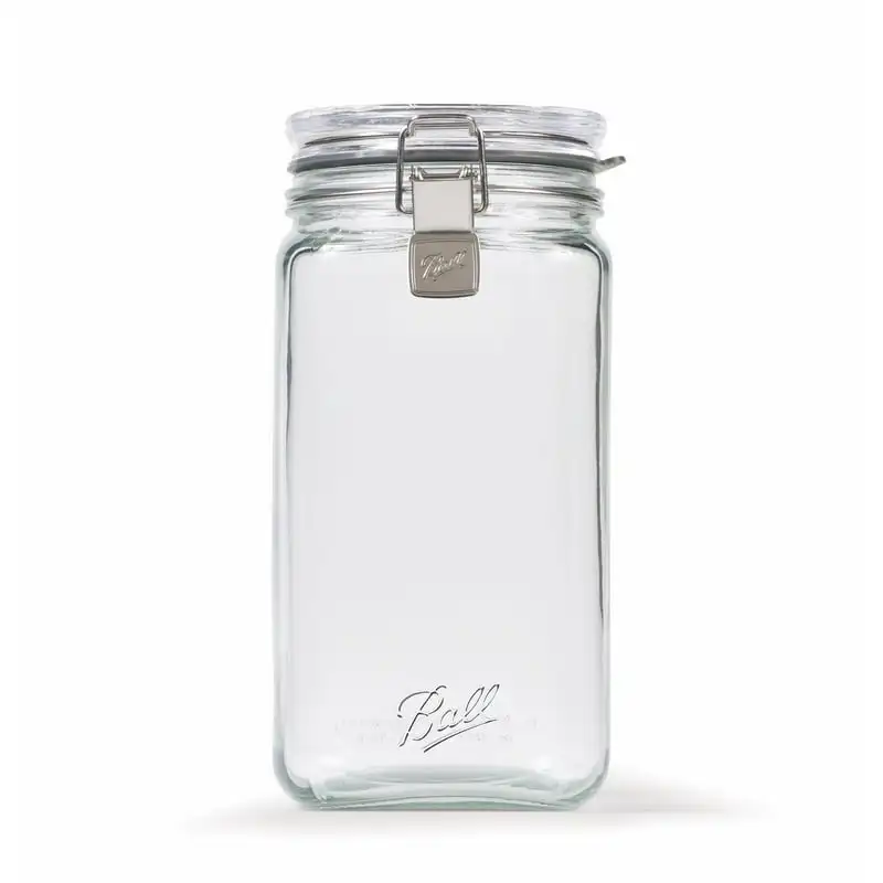

Jar, Glass Storage Jar, Half Gallon Container Kitchen organizer Small container Food storage containers Squeeze bottle Glass jar