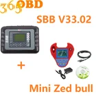 2020 полный комплект V33.02 silca SBB + мини программатор ключей Zedbull, красный цвет, мини-программатор ключей с транспондером Zed-bull