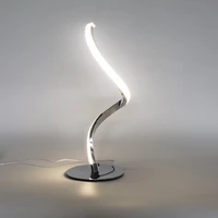 led spiral table lamp curved desk bedside lamp cool white warm white touch dimming desk lamps metal modern lamps for bedroom
