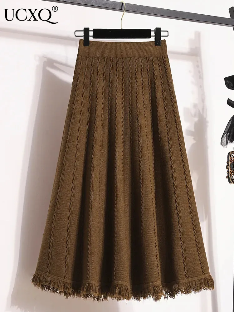 

Женская трикотажная юбка с высокой талией, большого размера