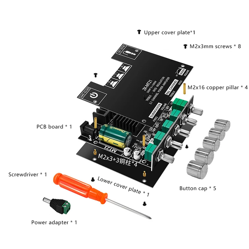Плата усилителя сабвуфера CS8673E 2.1