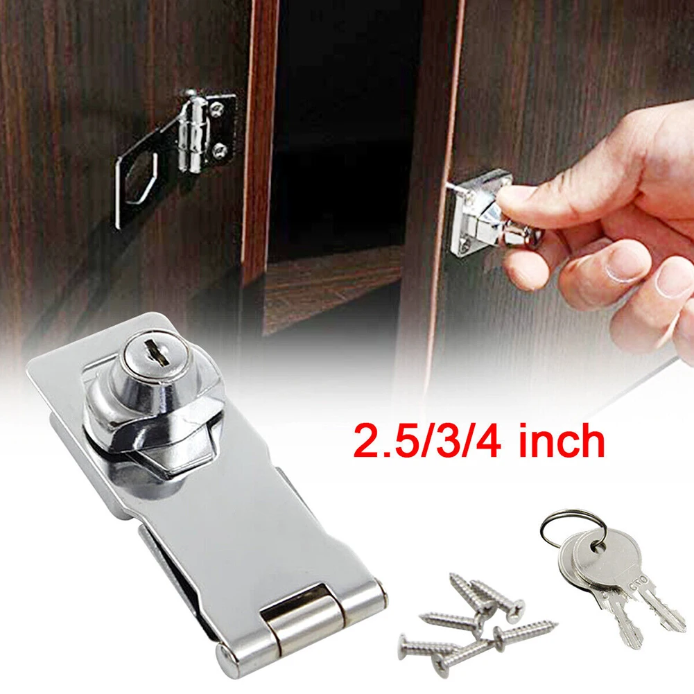 

Locking Hasp Heavy Duty Locking Hasp And Staple With Key Padlock Cupboard Shed Garage Lock Office Cabinet Security Lock Hardware