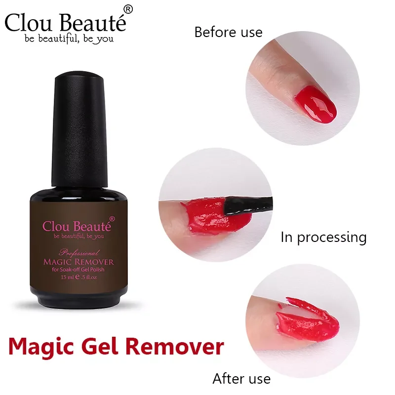 

NEW Beaute Magic Gel Polish Remover Nail Degreaser For Nail Art Lacquer Burst UV Gel Soak Off Remover Gel Nail Solution Cleaner