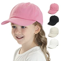 baseball cap children 2022 new outdoor casual peaked cap solid color curved brim sun hat 9 colors cool boy girl sun cap
