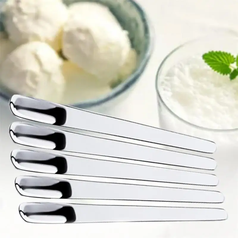 

Stainless Steel Stirring Spoon Mixer Stirring Bar For Dessert Small Coffee Scoops Ice Cream Spoons Tableware Kitchen Dinnerware