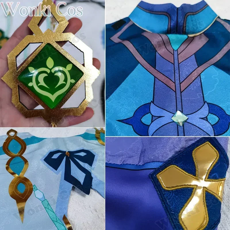 Костюм для косплея Baizhu из игры удар парик бай Чжу Liyue Бай карнавальные костюмы