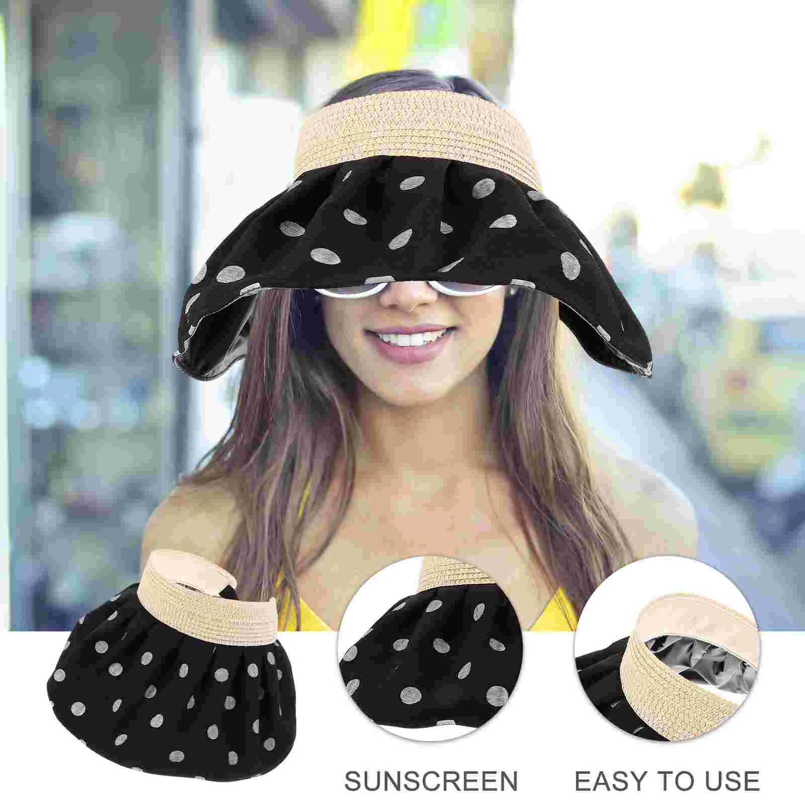 Женские козырьки от солнца для защиты ультрафиолета складная теневая шляпа
