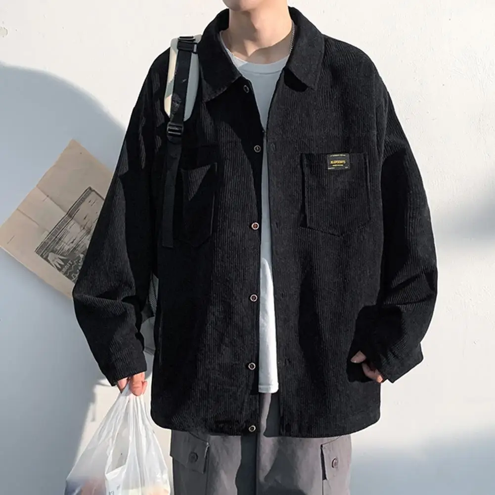 

Мягкая однотонная Осенняя рубашка с отложным воротником для повседневной носки