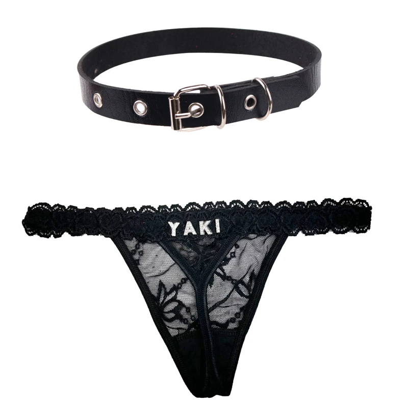 Женские трусики с именем на заказ индивидуальные подарки стринги чокер