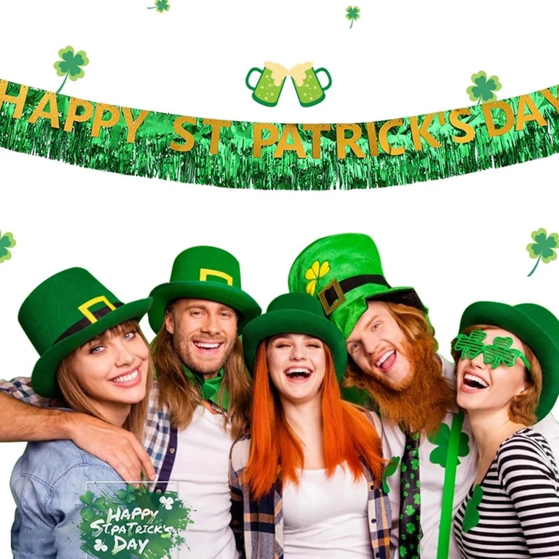 Праздничное украшение ко Дню Св. Патрика темно светильник ые наклейки на удачу