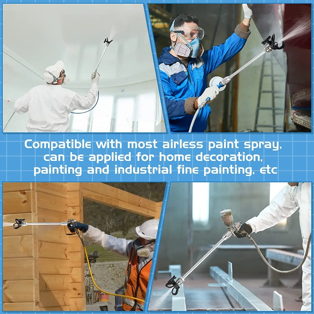 

9 Pieces Airless Paint Spray Set for Airless Spraying Machine Paint Accessories (211, 313, 415, 517, 623)