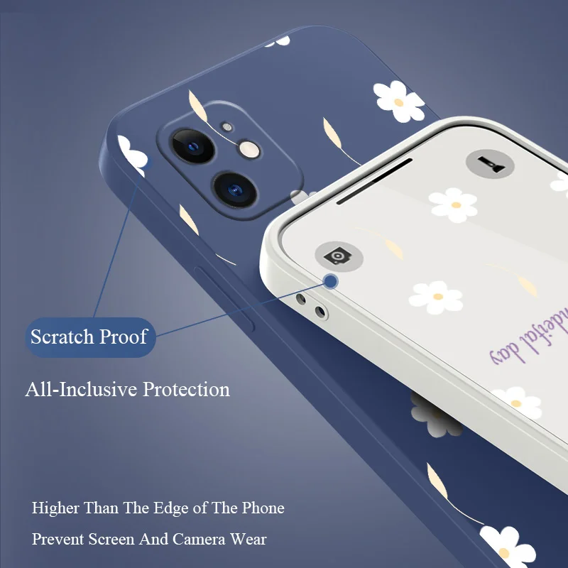 

Literary Flowers Case For iPhone 11 13 Pro Max Mini 11 Pro Max X XR XS MAX SE2020 8 7 Plus 6 6S Plus Soft Silicone Phone Cover