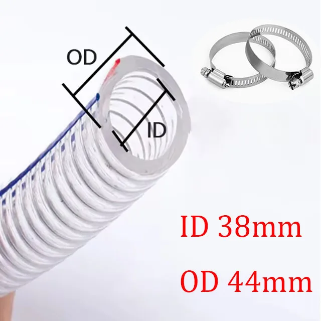 

10 мм ~ 40 мм прозрачный шланг из стальной проволоки, шланг для нагрева воды из ПВХ со стальной проволокой, высококачественный шланг для водяного насоса, масляная труба 1-5 м