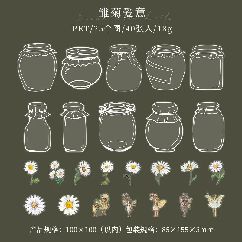 

Набор наклеек Gimue прозрачных стеклянных бутылок