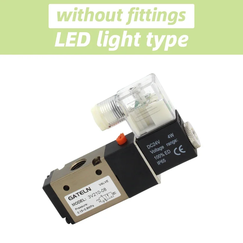 

3-ходовой порт, 2 положения, 3 В 210-08, 12 В постоянного тока, 24 В переменного тока, 220 В, пневматический воздушный электромагнитный клапан, электрический контрольный газовый магнитный клапан