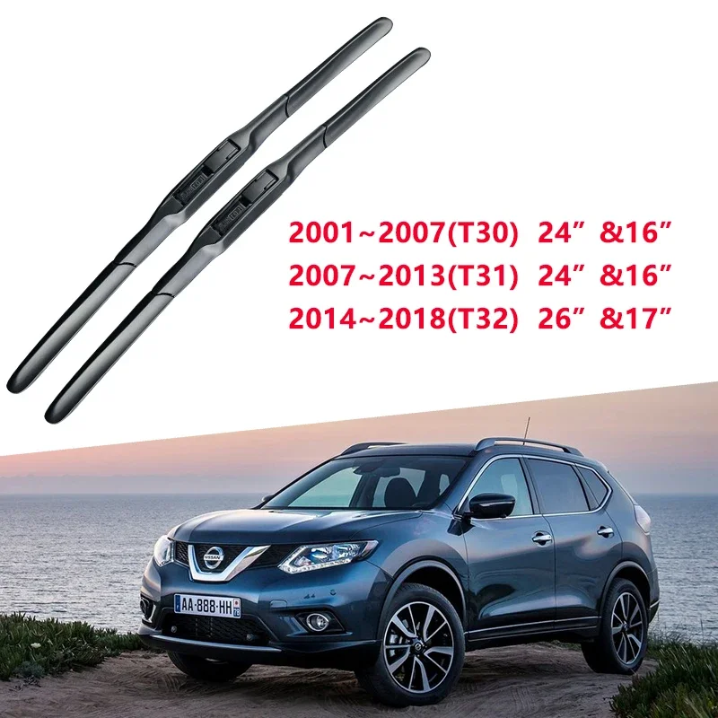 

Передние щетки стеклоочистителя для Nissan X-Trail Xtrail 2001 ~ 2018 T30 T31 T32, аксессуары для лобового стекла автомобиля 2012 2013 2014 2015 2016 2017