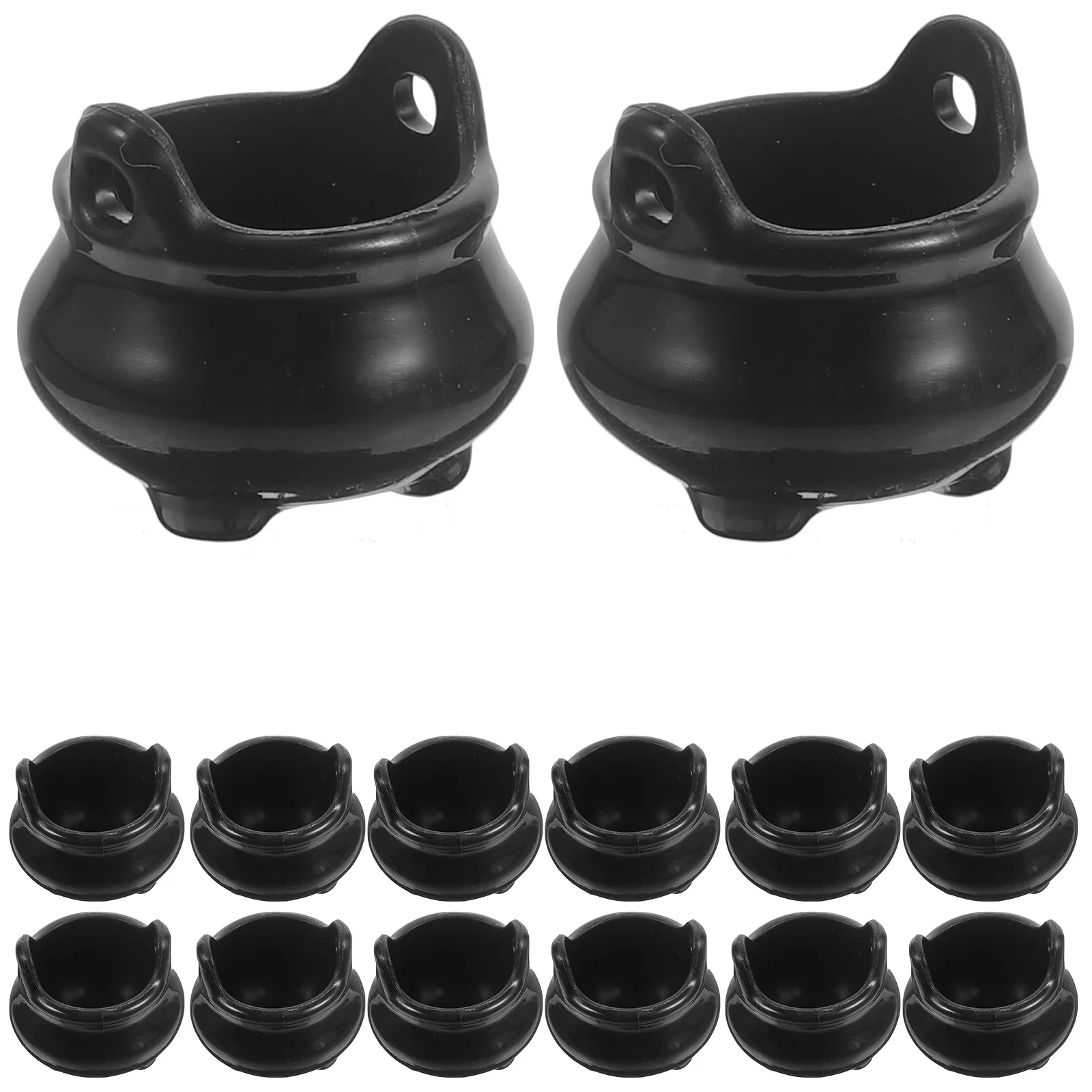 

24 Pcs Micro Landscape House Decoration Halloween Miniature Accessories Toy Room Stove Plastic Ornaments Dollhouse